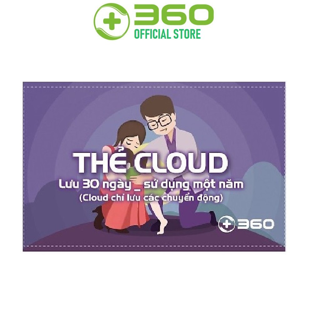 [Mã 2404EL10K giảm 10K đơn 20K] Thẻ cloud cho Camera Qihoo 360 xem lại 30 ngày thời gian sử dụng 12 tháng