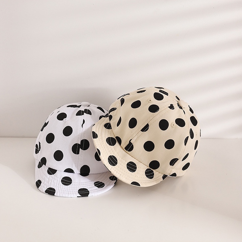 Mũ Lưỡi Trai Cotton Mềm Mại Họa Tiết Chấm Bi Thời Trang Mùa Hè Cho Bé