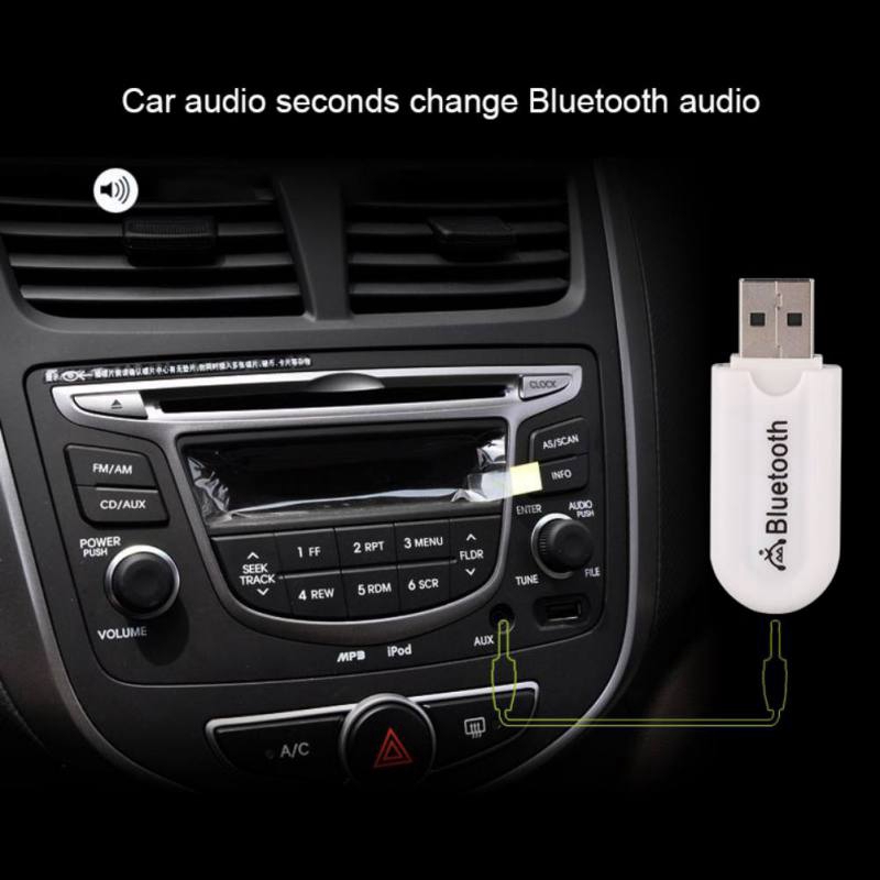 Usb Nhận Tín Hiệu Âm Thanh Bluetooth Đầu Cắm 3.5mm Cho Xe Hơi
