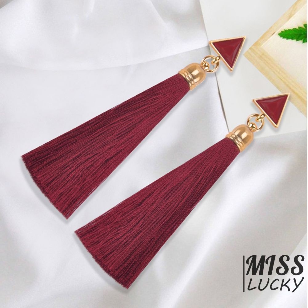 Khuyên tai tua rua phong cách cổ điển thanh lịch dành cho nữ