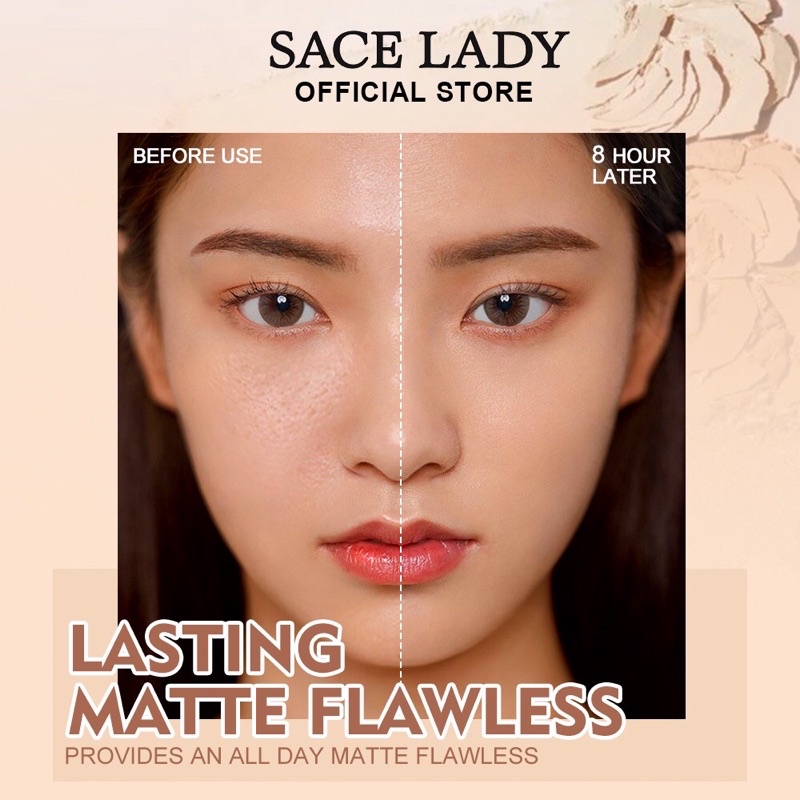 Phấn phủ kiềm dầu dạng nén SACE LADY Lasting Waterproof Oil Control Matte Flawless