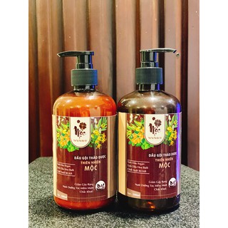 Dầu Gội Thảo Dược MỘC - Chiết Xuất Bồ Kết, Hoa Bưởi Và Tinh Dầu Argan