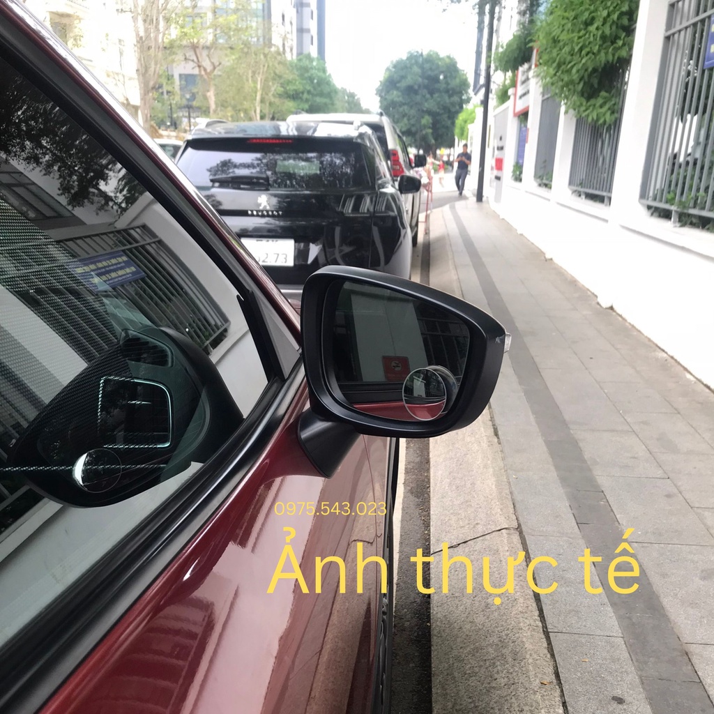 Gương Cầu ô tô Xóa Điểm Mù, combo 2 cái gương cầu lồi gắn kính hậu xoay 360, hàng chính hãng cao cấp - GC01