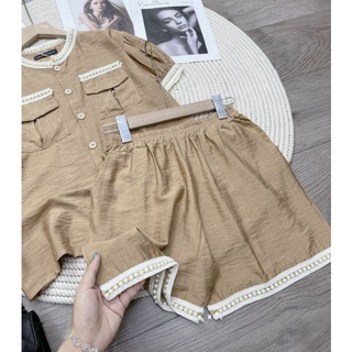 Set phối ngọc thô nâu