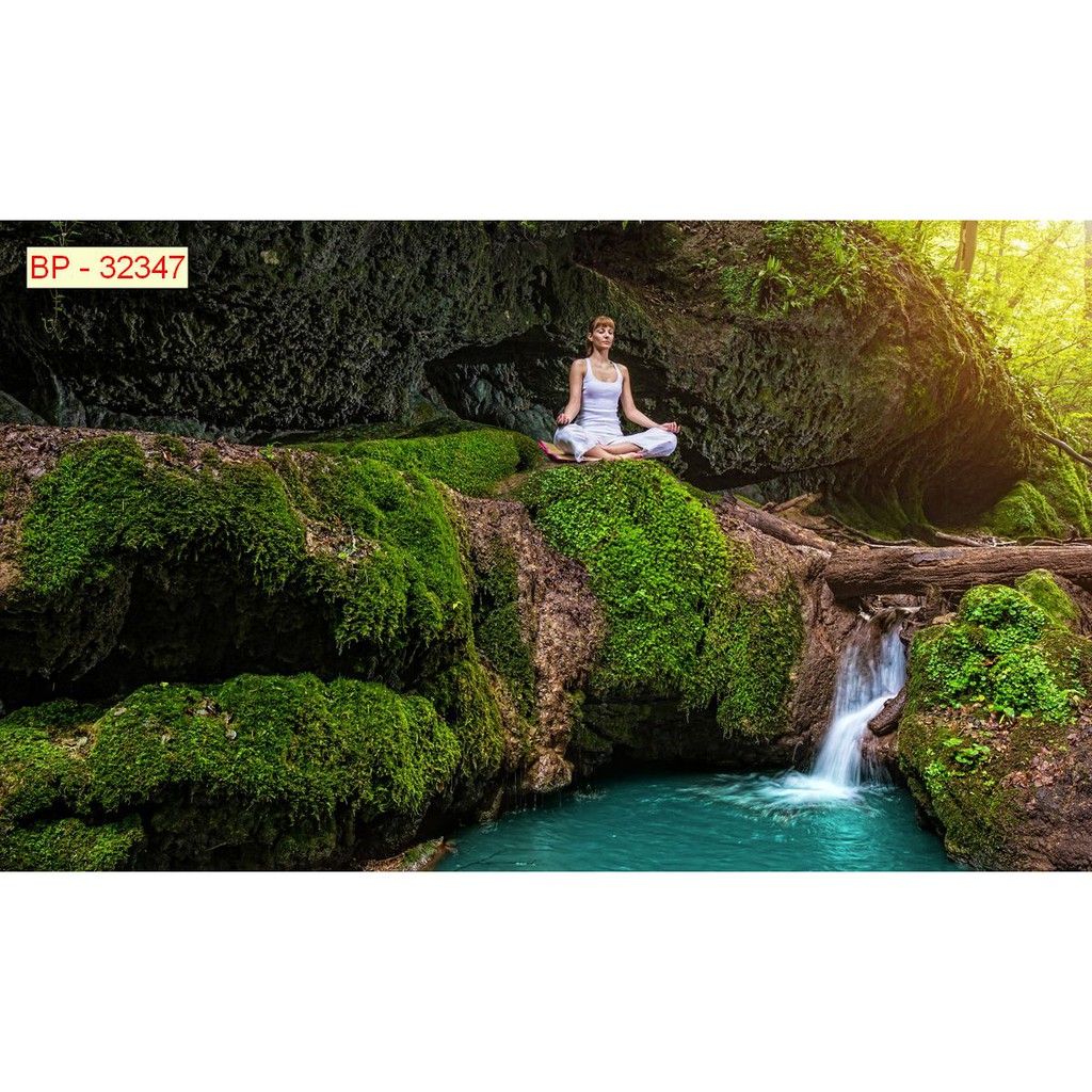 Tranh lụa 3d trang trí chủ đề Yoga Thước 1,5m x 2m YOGA 5