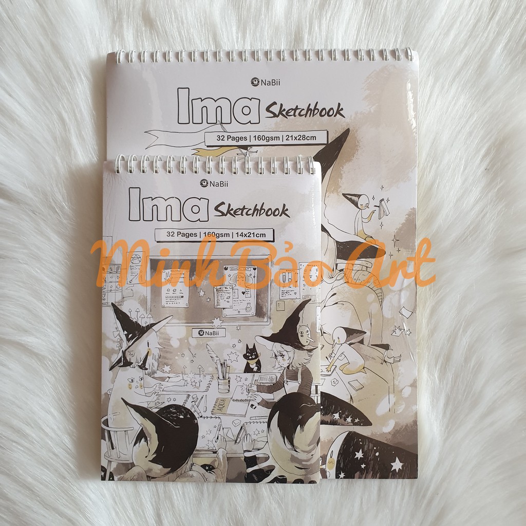 MẪU MỚI 2021 - SỔ VẼ PHÁC THẢO NABII IMA SKETCHBOOK 160 GSM 32 TỜ (CHỌN SIZE)