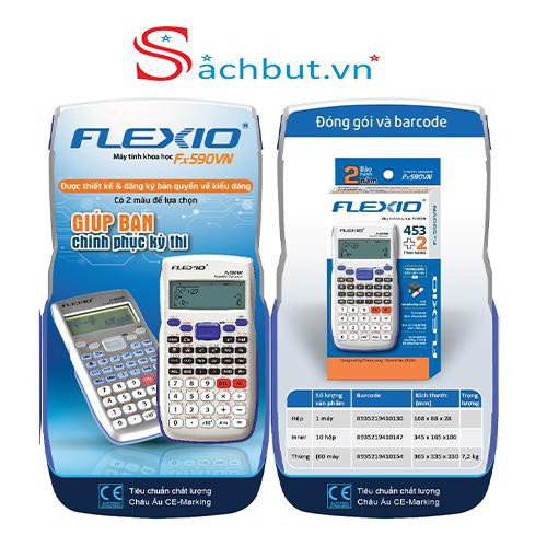 Máy Tính Khoa Học Flexoffice FLEXIO Fx590VN - Được Bộ Giáo Dục và Đào Tạo Cho Phép  Mang Vào Phòng Thi