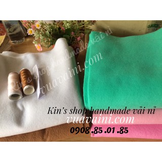 Combo Vải Nỉ Mềm và Kim Chỉ may đồ chơi handmade, treo nôi, bánh kem và đồ trang trí xinh xắn