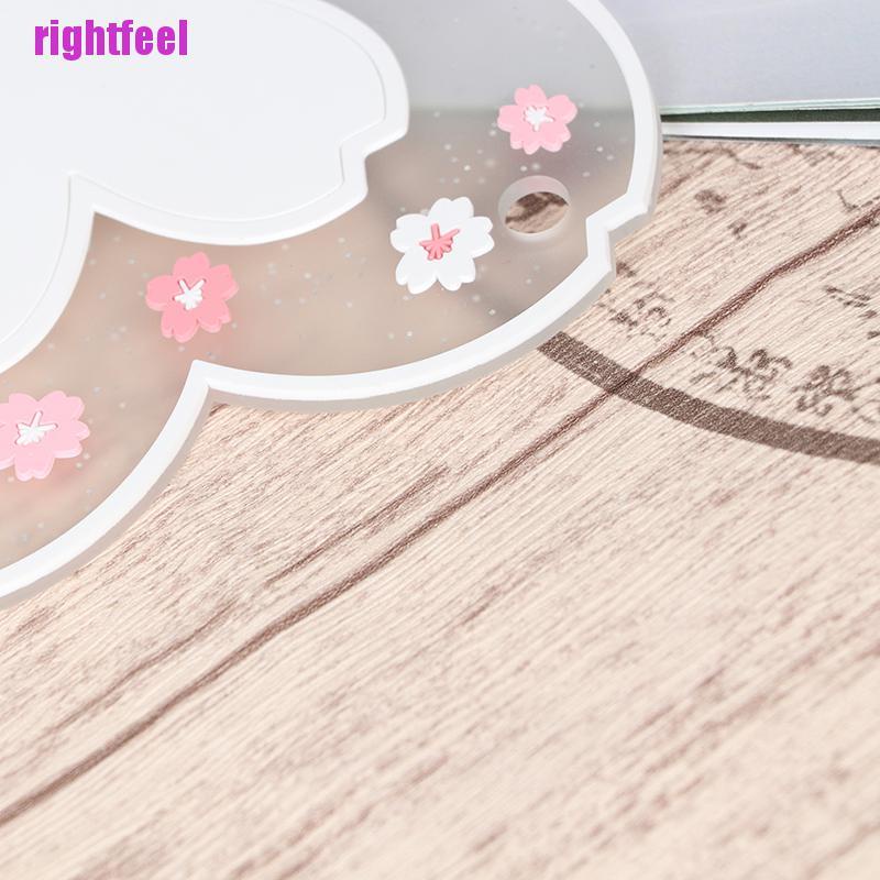 Miếng Lót Ly Cách Nhiệt Chống Trượt Họa Tiết Hoa Anh Đào Xinh Xắn