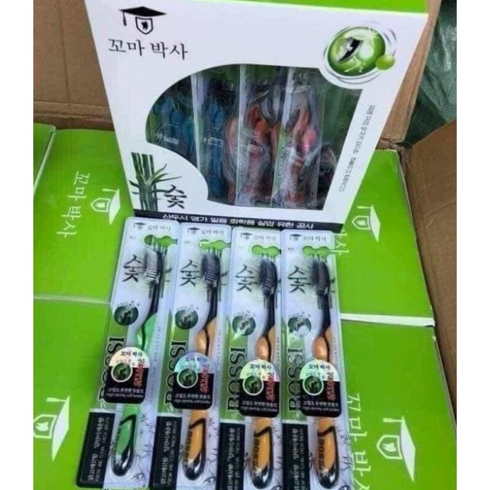 Hộp 30 Bàn Chải Đánh Răng Bossi Than Tre Hoạt Tính