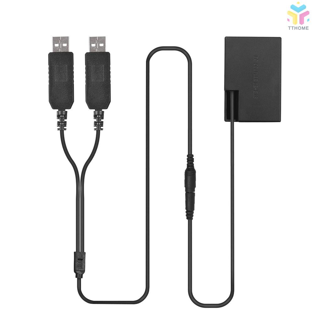 Thiết bị chuyển đổi pin giả DC Andoer hai cổng USB thay thế DR-E17 cho máy ảnh Canon 77D 200D 750D 760D 800D