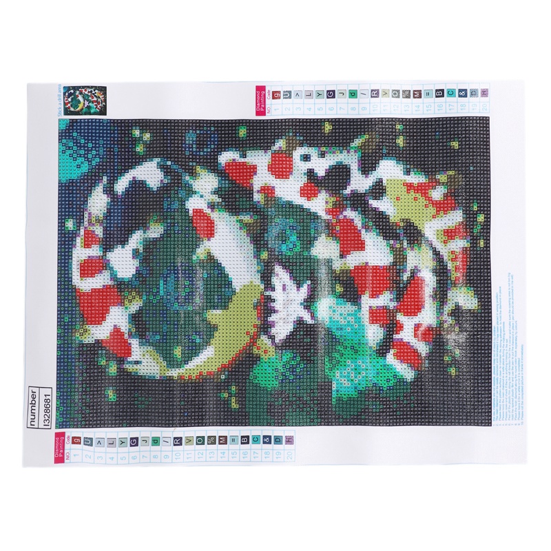 Tranh Đính Đá Kim Cương Toàn Bộ 5D Diy Hình Cá Koi