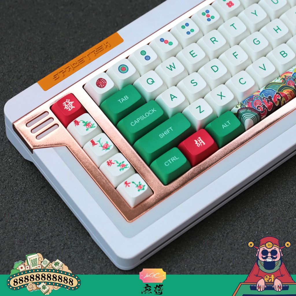 Keycap Thick PBT MAHJONG XDA 140 nút