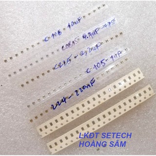 Tụ dán 0805 SMD (20 con) các trị số 10pF~1nF