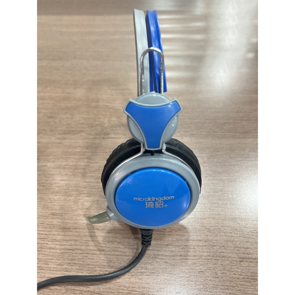 TAI NGHE MÁY TÍNH, HEADPHONE MK 818 MICRO KINGDOM 3.5MM MÀU XANH DƯƠNG , VÀNG