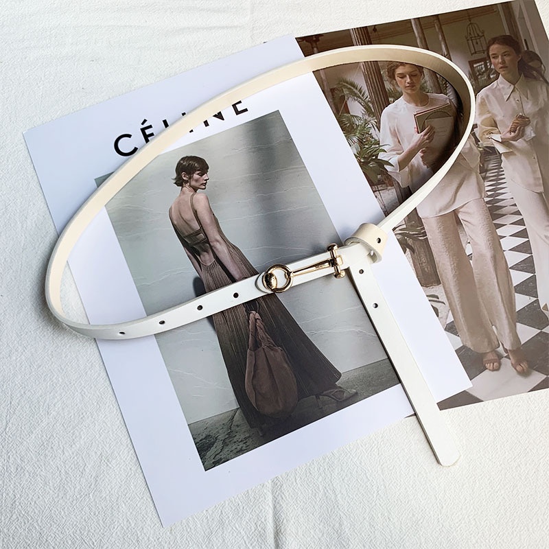 Thắt Lưng Da PU Màu Trắng / Đen / Nâu Tùy Chỉnh Thời Trang Cho Nữ