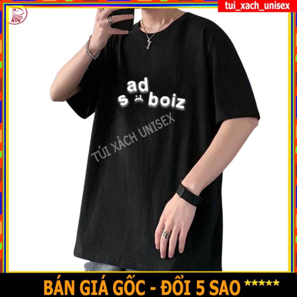 ⚡️ VIDEO + HÌNH THẬT ⚡️ Áo thun phông tay lỡ form rộng Unisex Nam Nữ In Chữ Sadboiz Dạ Quang M01 !