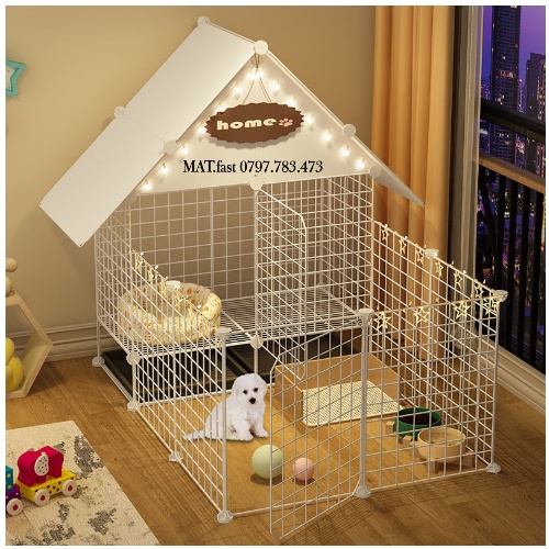 Chuồng mèo giá rẻ lắp ghép lưới sắt đa năng nuôi thú cưng thỏ, bọ ú, sóc
