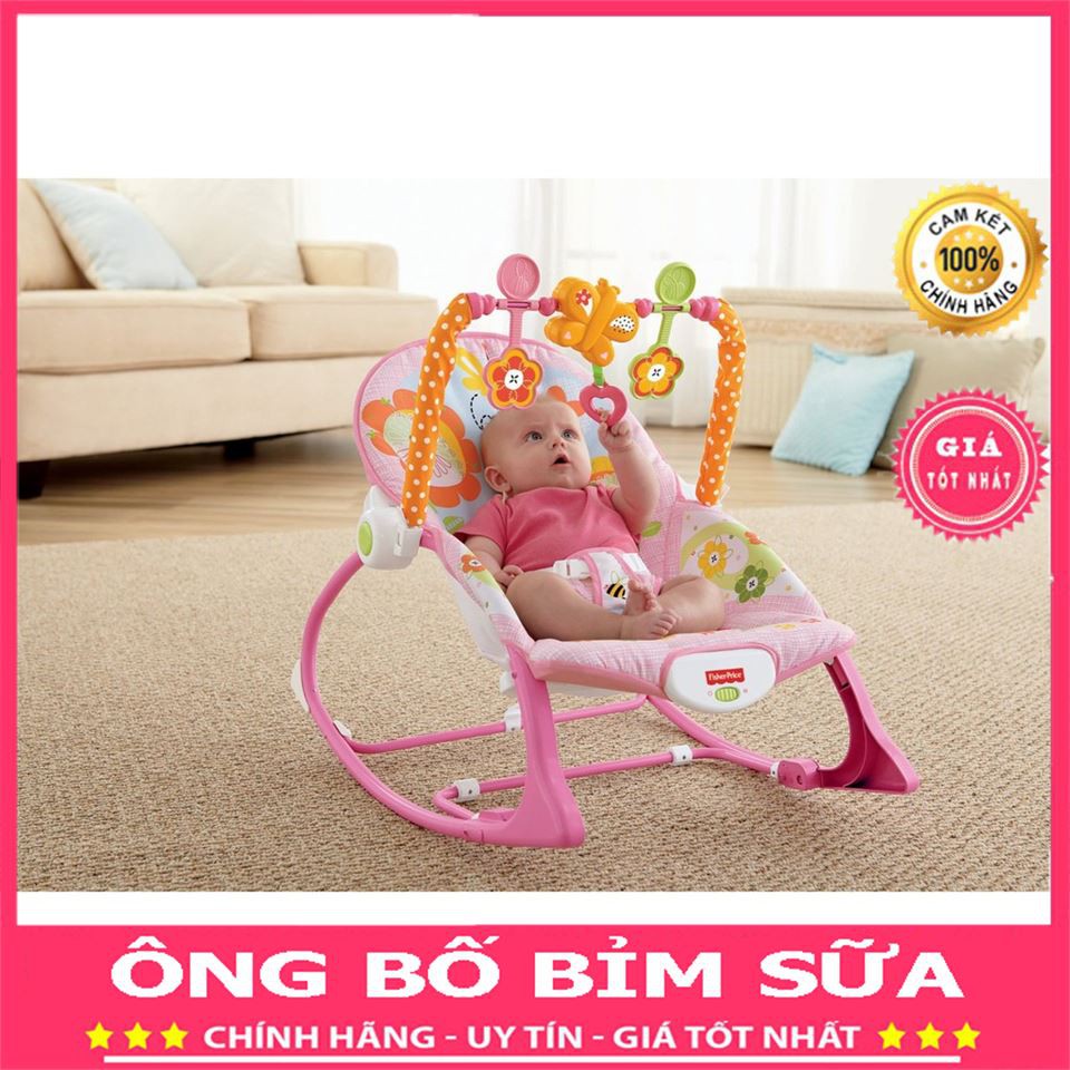 Ghế rung nằm ăn dặm cho bé Fisher Price - Ông Bố Bỉm Sữa