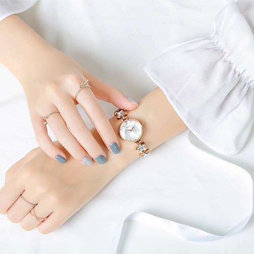 Đồng Hồ Nữ Dây Kim Loại KIMIO 6352 dây rút, dây đính đá ngôi sao may mắn - Đồng Hồ Nữ Dây Kim Loại mặt tròn nữ tính | BigBuy360 - bigbuy360.vn