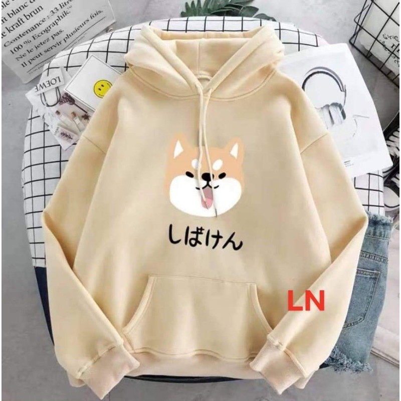 Áo hoodie cún má chữ hàn 5D LN12, Áo nỉ Unisex from rộng, Chất nỉ ấm mặc không xù, thiết kế phong cách - MODY