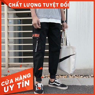 Quần jogger kaki wang đen
