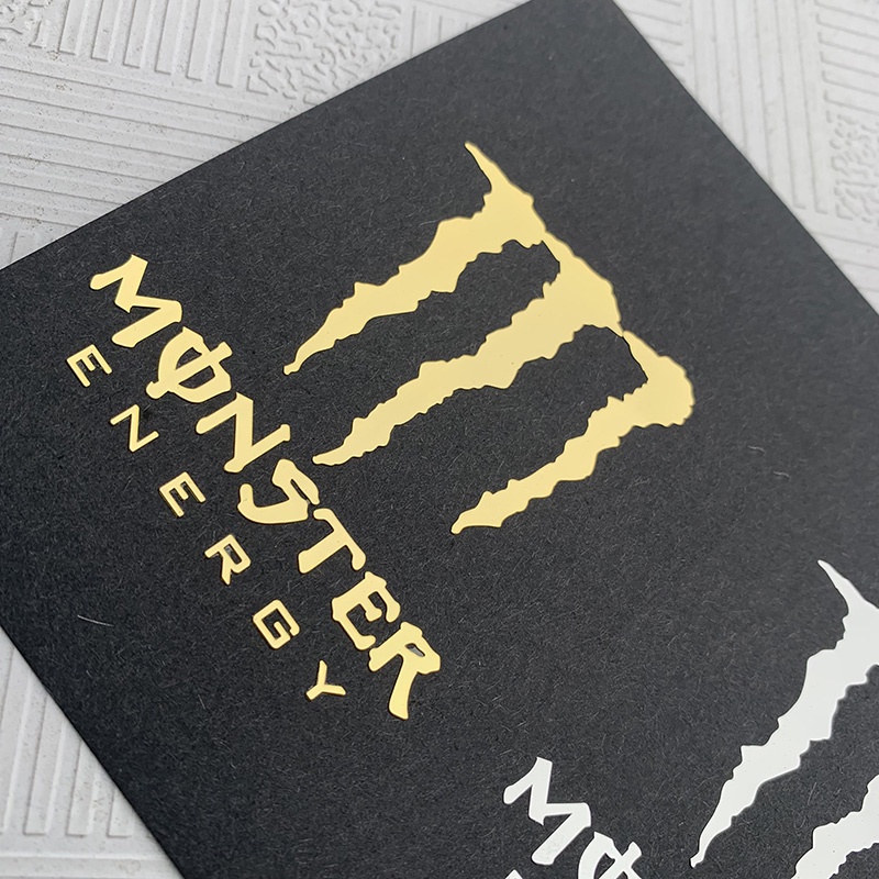 Miếng Dán Kim Loại Mỏng Hình Logo Quái Vật Màu Xanh Lá Cho Xe Mô Tô