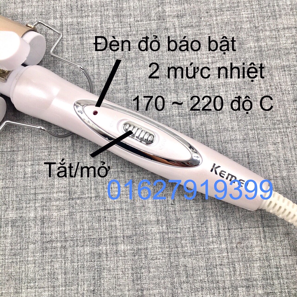 [Free Ship -Quà Tặng] Máy uốn tóc tạo sóng 3 trục KEMEI 1010