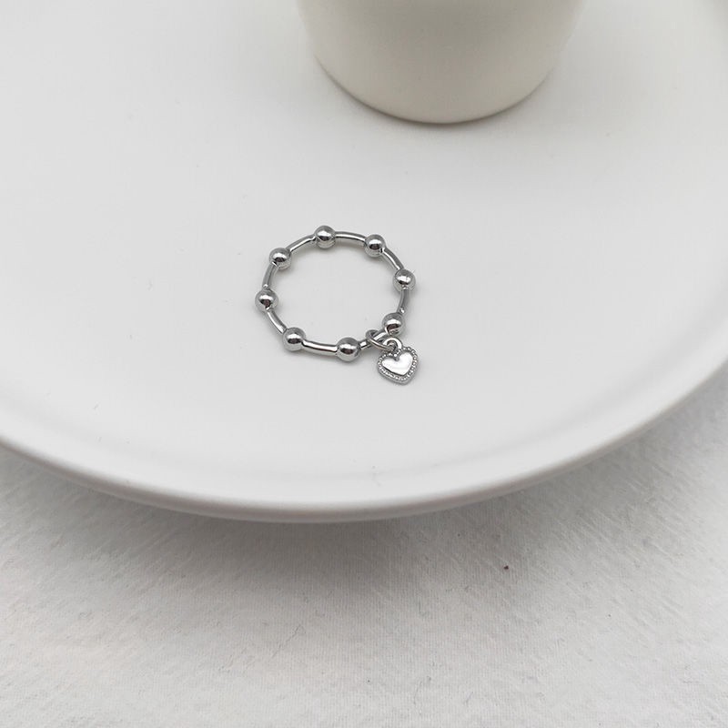 Nhẫn 23220 mặt trái tim phong cách hip hop cá tính Hàn Quốc thời trang cổ điển độc đáo dễ phối đồ