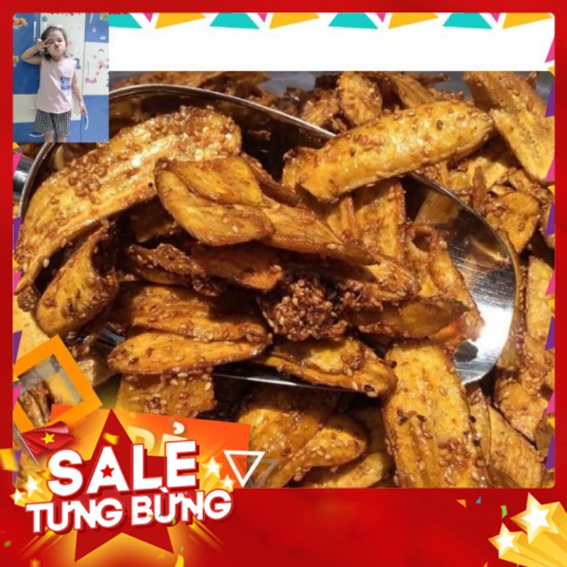 500gr chuối sấy mè vừng thơm ngon giòn tan