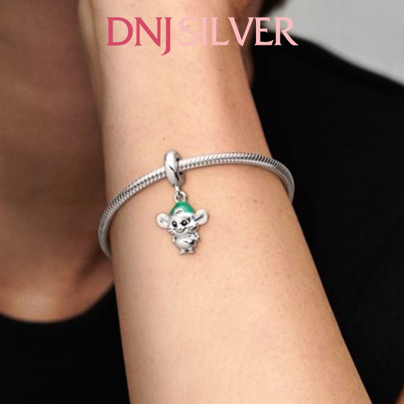 Charm bạc 925 cao cấp, hàng chuẩn bạc - Charm Disney Cinderella Gus Mouse thích hợp để mix vòng tay charm - DN165