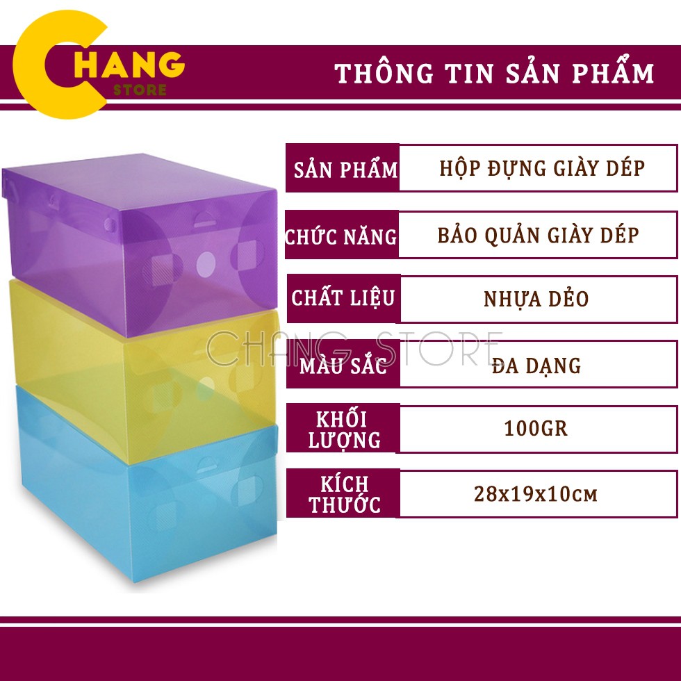 Combo 5 Hộp Đựng Giày Trong Suốt