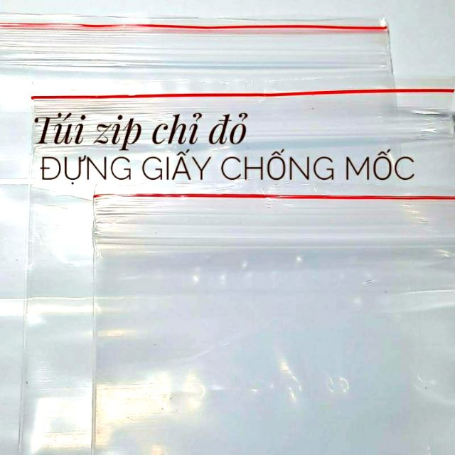 🐰 Túi zip chỉ đỏ đựng giấy chống mốc 🐰