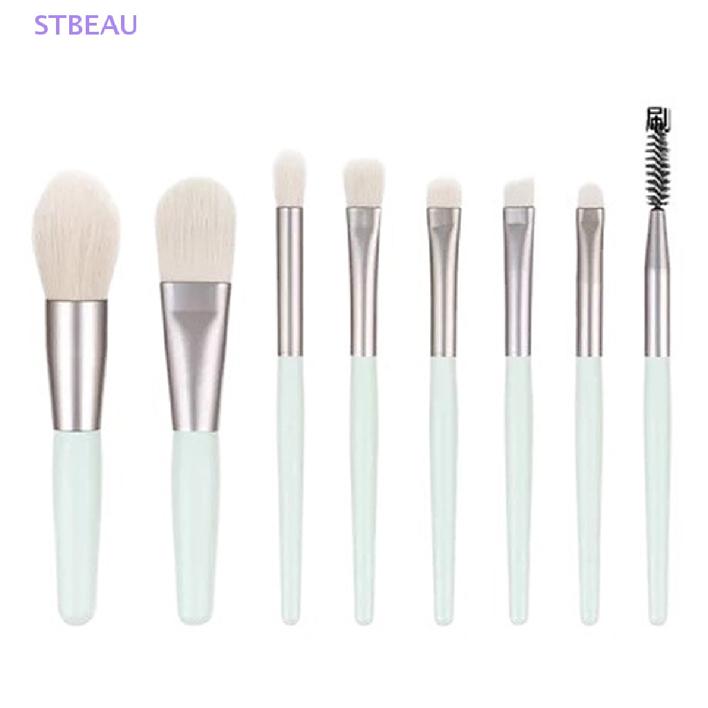 Set 8 Cọ Trang Điểm Mini Tay Cầm Mềm Mại Tiện Dụng Cho Người Mới Bắt Đầu