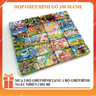 [MUA 3 TẶNG 1]Ghép hình Puzzle 100 mảnh hộp đựng cho bé