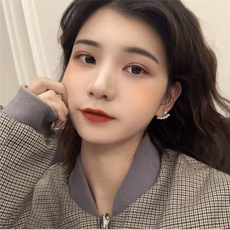 Happyangel  Đôi Khuyên Tai Ngọc Trai Thiết Kế Tinh Tế Phong Cách Hàn Quốc