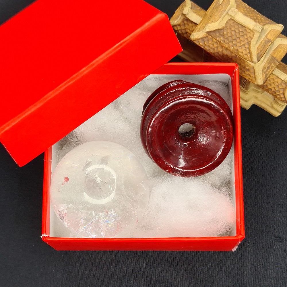 Quả Cầu Để Bàn Phong Thuỷ Nhỏ Đá Tự Nhiên T.Anh Trắng Trong - Hợp Mệnh Kim, Thuỷ