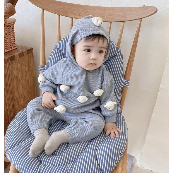 Bộ nỉ len gấu siêu yêu cho bé trai 2021