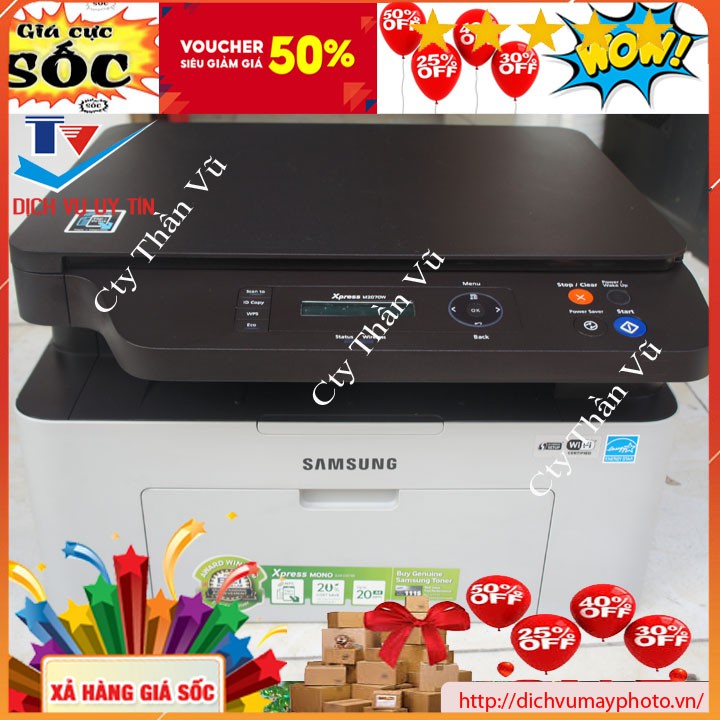 Máy in cũ đa năng Samsung Xpress M2070W M2060W hộp mực mới hàng like new - Máy in cũ Thần Vũ