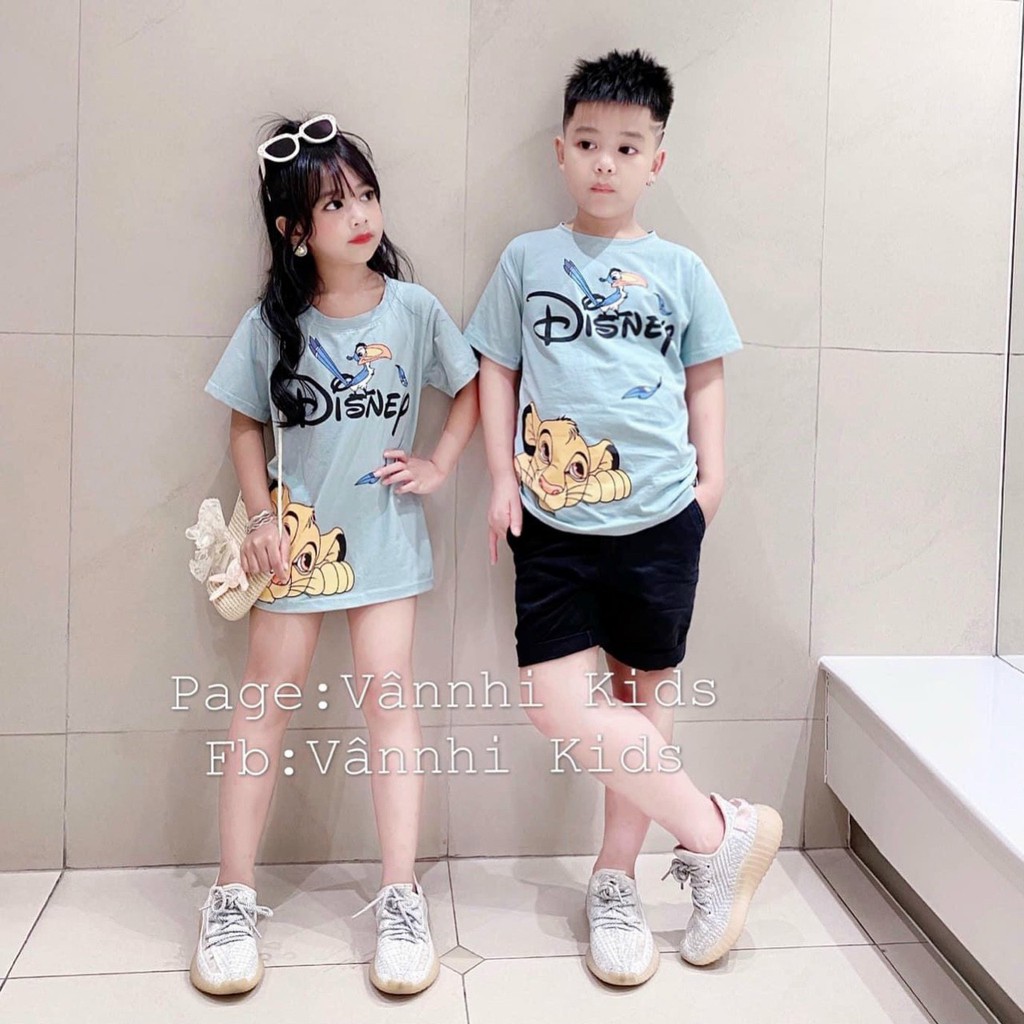 áo thun bé trai bé gái cộc tay loại đẹp - set cặp anh em họa tiết dễ thương chất cotton mềm mịn, mát mẻ