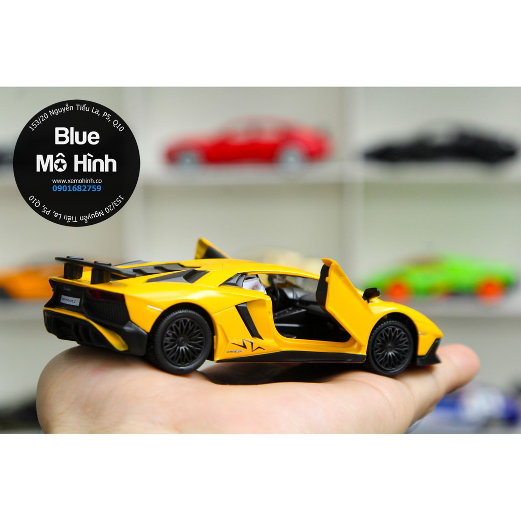 Blue mô hình | Mô hình xe Aventador SV Lambo 1:36