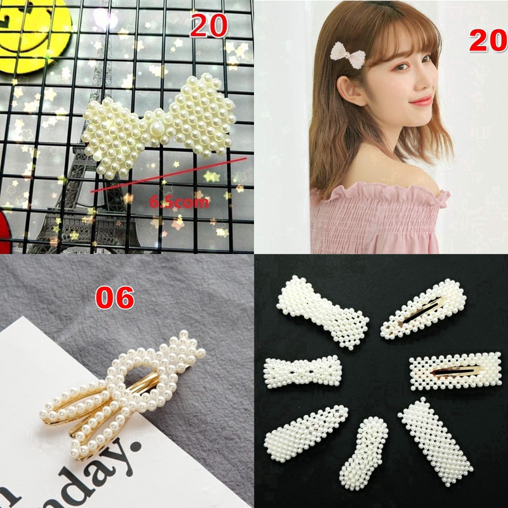 Kẹp tóc nữ đính ngọc trai thời trang Hàn Quốc xinh xắn