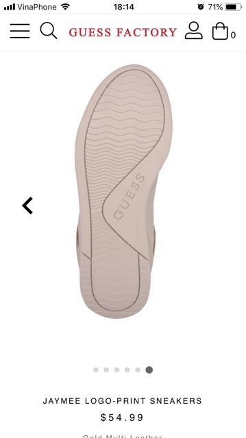 Giày Guess JAYMEE LOGO-PRINT Sneakers Chính Hãng
