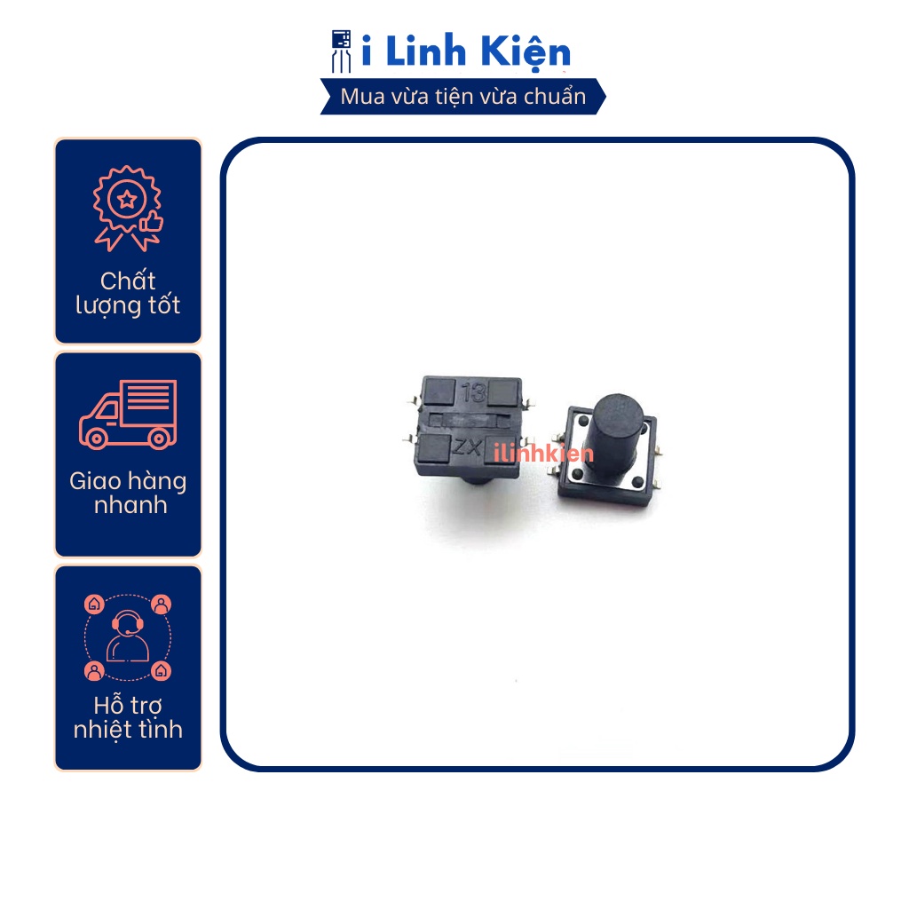 Nút nhấn 4 chân 12x12mm 4P DIP