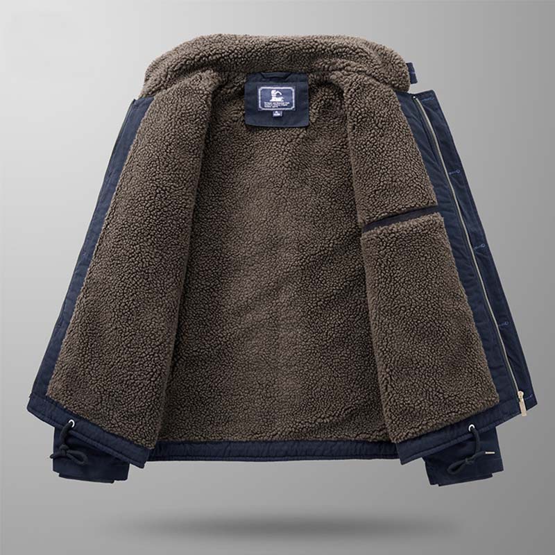 Áo Khoác cotton Lót Nhung Dày Dặn Dáng Rộng Thời Trang Mùa Đông Cho Nam