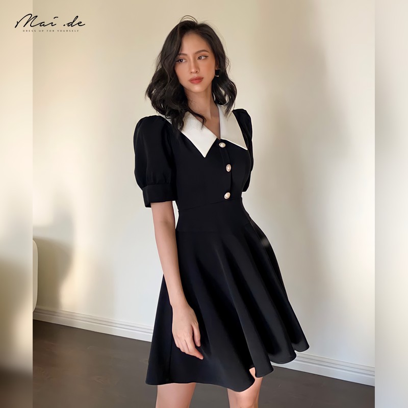MAI.DE Đầm xòe cổ cách điệu MOZZA DRESS