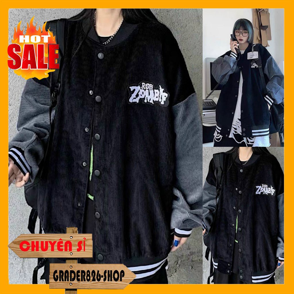 Áo Khoác Kaki Nam Nữ Unisex - Áo Jacket Bombers ZOMBIF Vải Nhung Siêu Hot (FREESHIP) | BigBuy360 - bigbuy360.vn