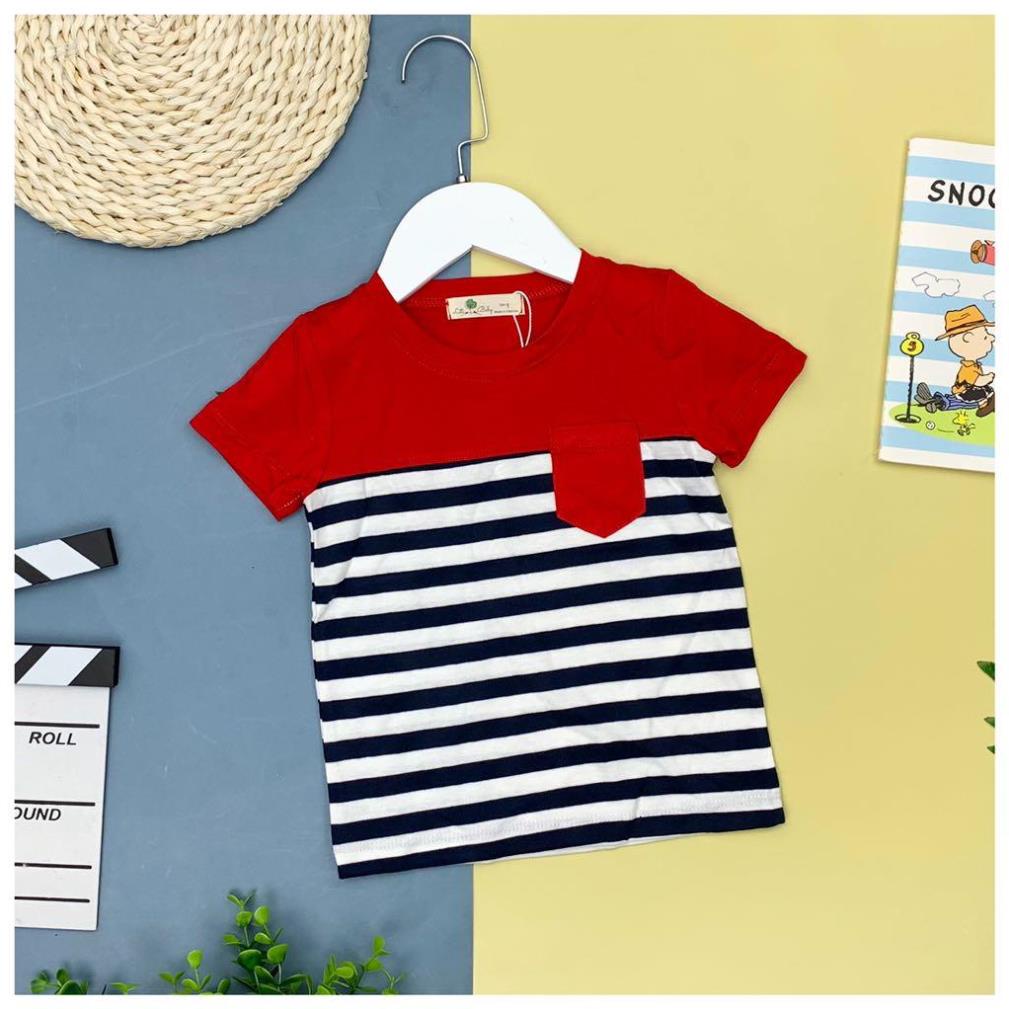 Áo LITIBABY bé trai kẻ phối màu APM01