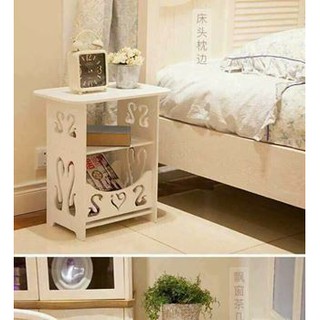 Kệ vuông đầu giường bàn trang điển thiên nga tặng khăn chài bàn