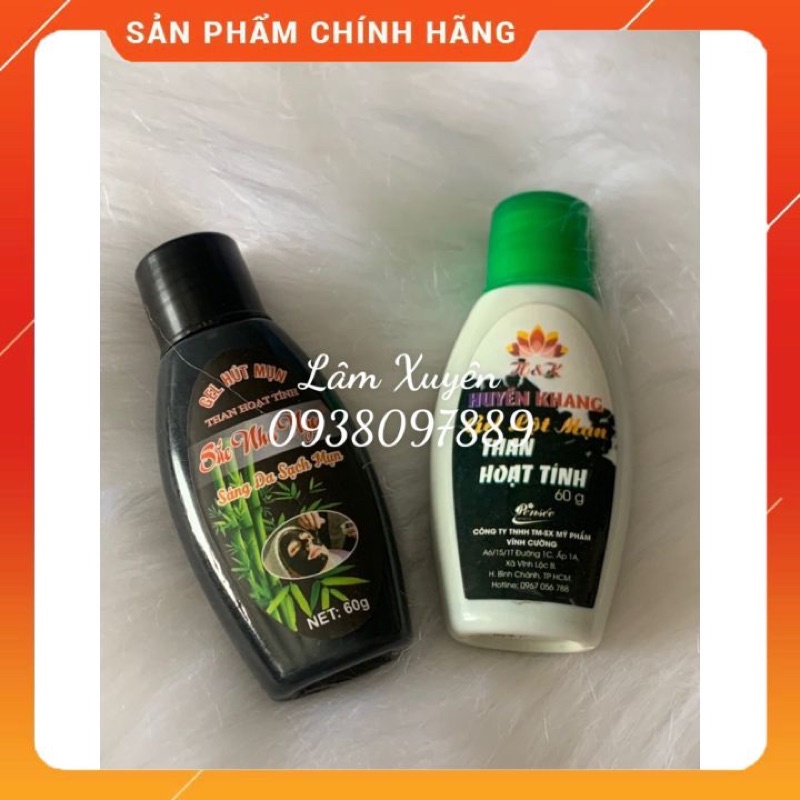 Gel lột mụn than tre hoạt tính FREESHIP chai 60g, hương thơm nhẹ, gel sệt lấy đi cùi mụn dễ dàng ⚡️Giá rẻ⚡️cho salon